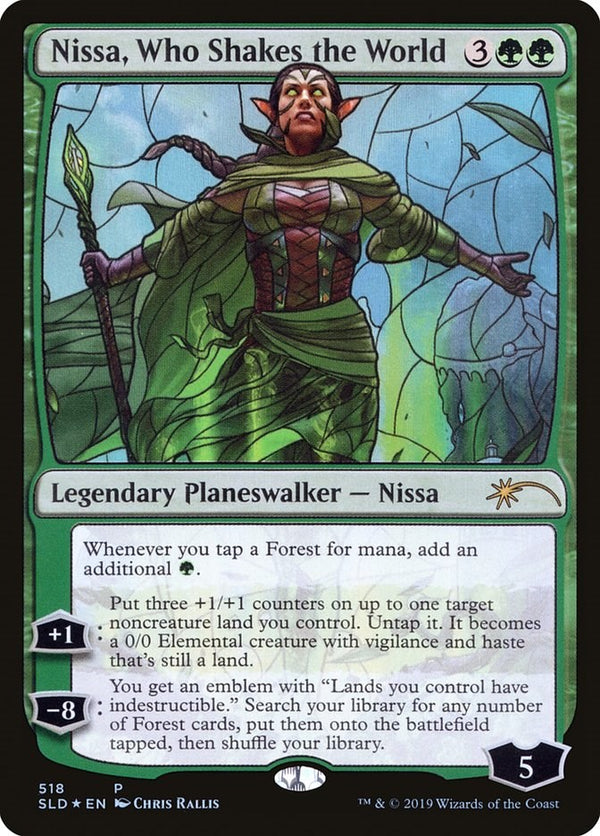 Nissa, Who Shakes the World (Stained Glass) [SLD - 518]