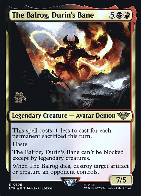 The Balrog, Durin's Bane