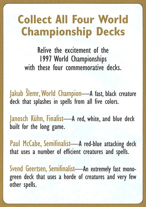 1997 World Championships Ad