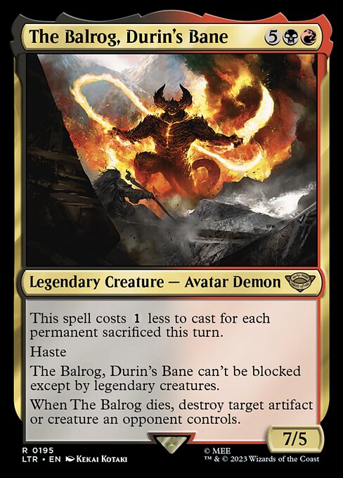 The Balrog, Durin's Bane