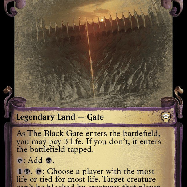 gate land cards mtg The Black Gate (Showcase Scrolls) [LTC