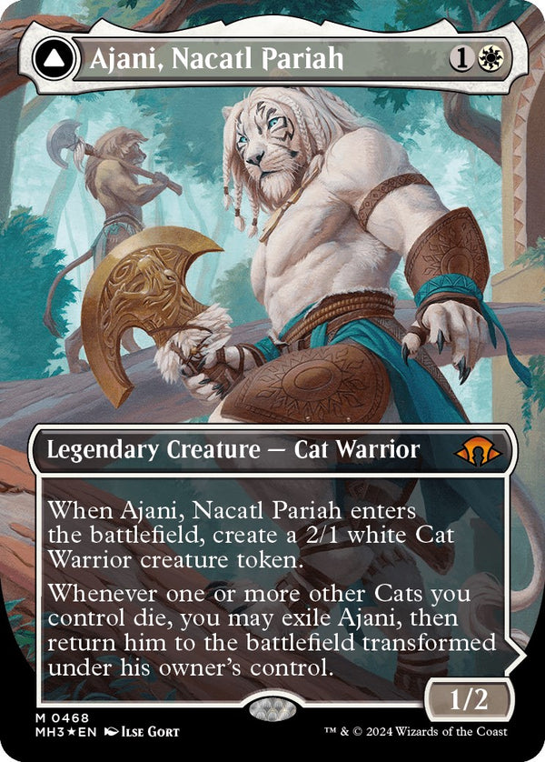 Ajani, Nacatl Pariah (Borderless) (Textured Foil) [MH3 - 468]