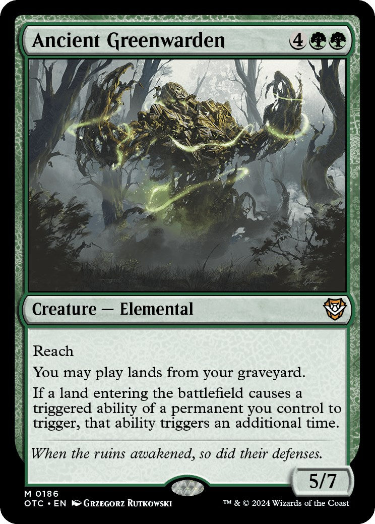 Ancient Greenwarden [OTC - 186]