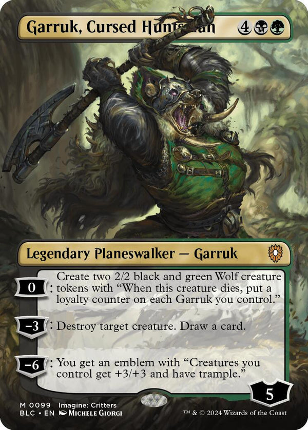 Garruk, Cursed Huntsman (Borderless) [BLC - 99]