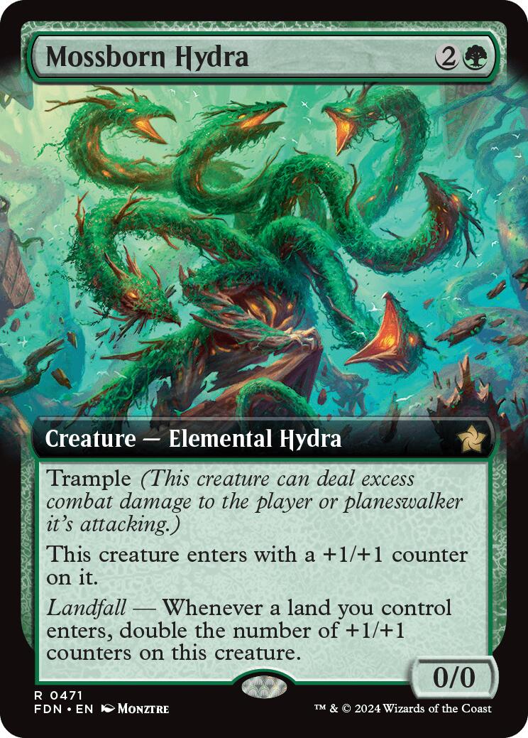 Mossborn Hydra (Extended Art)