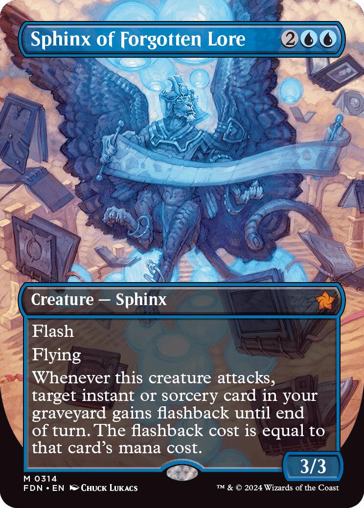 Sphinx of Forgotten Lore (Borderless)