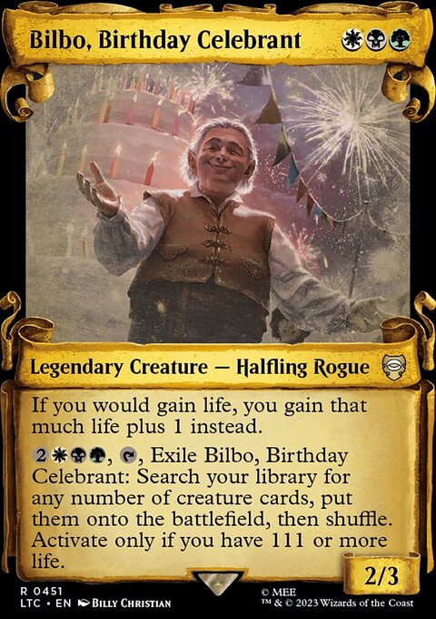 Bilbo, Birthday Celebrant