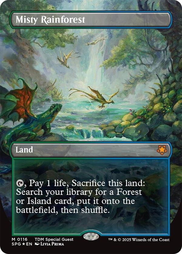 Misty Rainforest (Borderless) (Dragonscale Foil) [SPG - 116]