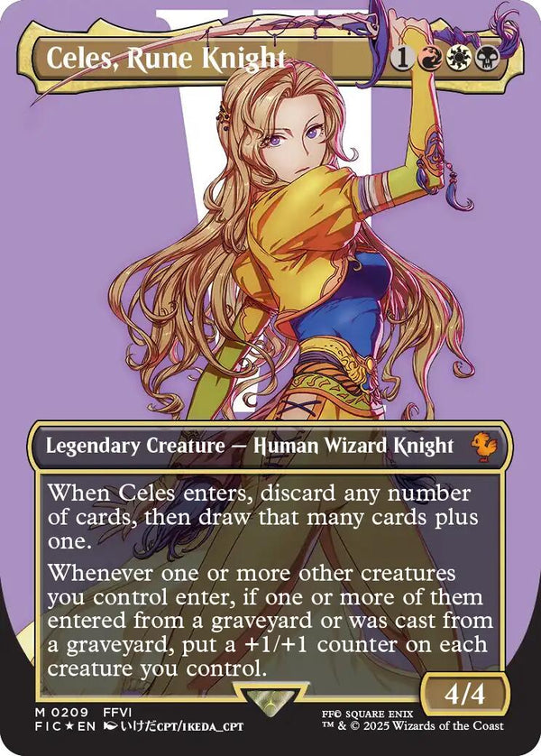 Celes, Rune Knight (Borderless) (Surge Foil) [FIC - 209]