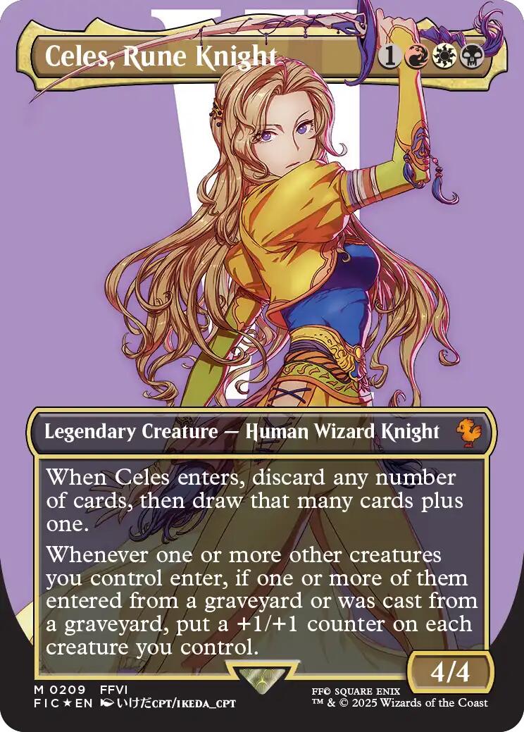 Celes, Rune Knight (Borderless) (Surge Foil) [FIC - 209]