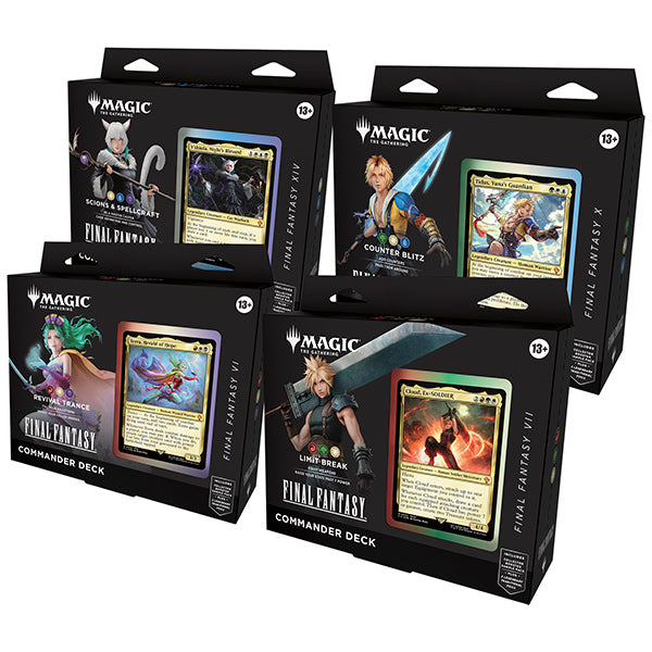 MTG: Universes Beyond-Final Fantasy Commander Deck Display (4 decks) (FIC)