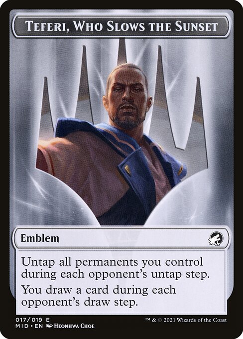 Teferi, Who Slows the Sunset Emblem