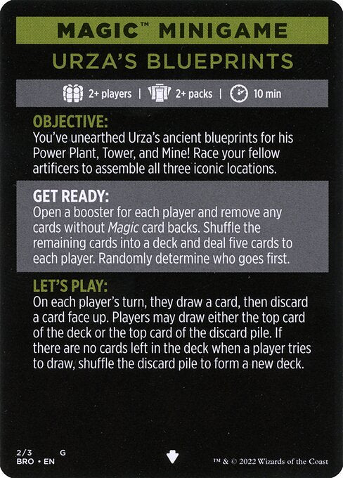 Urza's Blueprints (minigame) // Urza's Blueprints (cont'd)