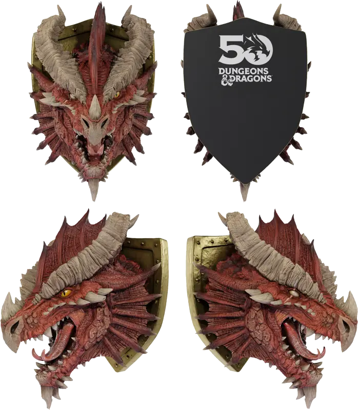 *LIFE SIZE* Limited Edition Ancient Red Dragon Head 50th Anniversary