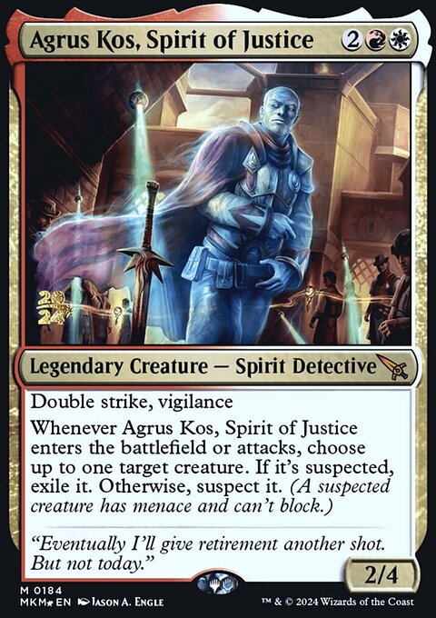 Agrus Kos, Spirit of Justice
