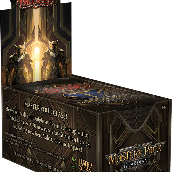 mastery pack guardian booster box Flesh and Blood TCG: new Mastery Pack Guardian Material:Bede Yu-Gi-Oh! Lore: Live Twins Artifact token