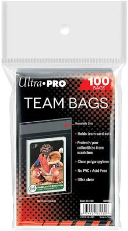 Ultra Pro 3- 3/8" X 3-7/8" Team Bags Resealable (100ct)